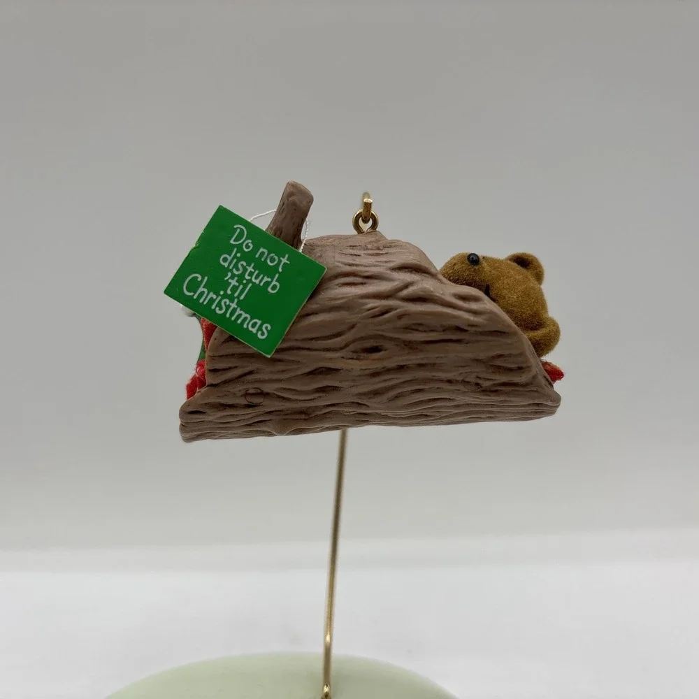 Hallmark Keepsake Ornament Dated 1985 Do Not Disturb Bear Handcrafted Vintage
